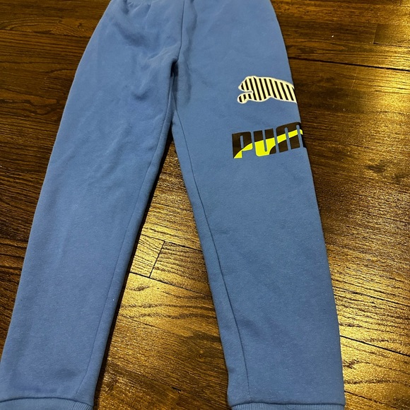 Puma Kids Blue Joggers with Logo - Picture 5 of 8